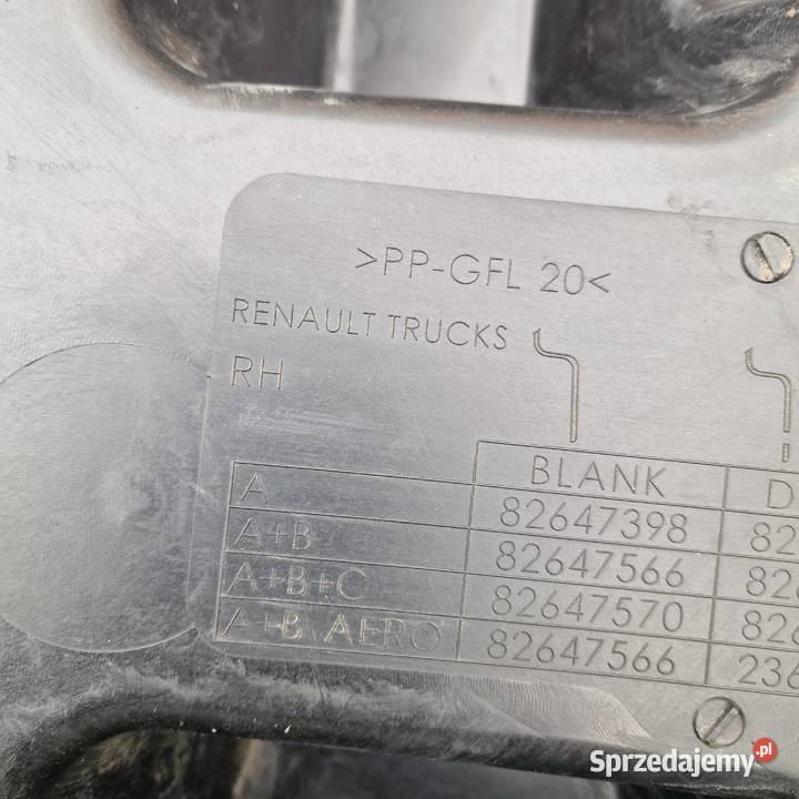 RENAULT RANGE T GAMA BŁOTNIK NADKOLE OŚ PRZÓD Bieleń