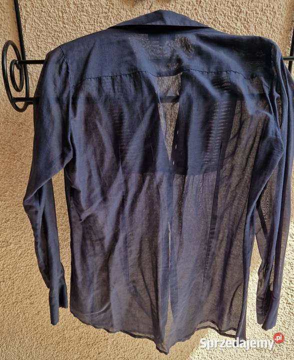 Bluzka koszulowa wizytowaPasspart L40 granatowa Lublin