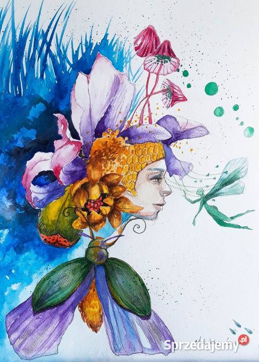 UPOSTACIOWIENIE WSZECHŚWIATA akwarela artystki A sprzedam