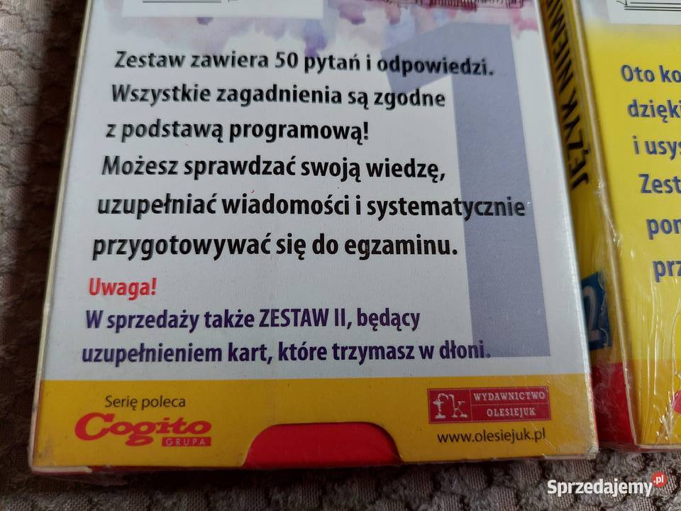 nowe Fiszki ósmoklasisty Język niemiecki część I małopolskie Kraków sprzedam