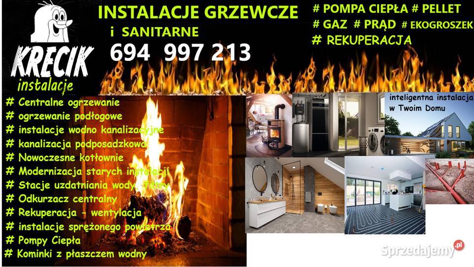 instalacje grzewcze sanitarne rekuperacja Pompy Śrem