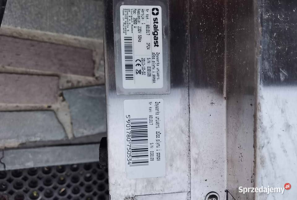 Zmywarka wyparzarka Stalgast 801017 Horyniec-Zdrój sprzedam
