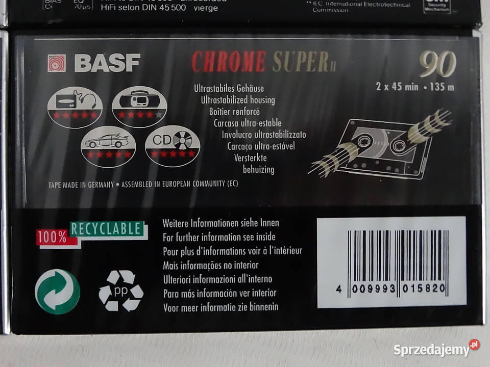 Kaset magnetofonowe BASF Chrome Super II 90 CRS kaseta Biłgoraj