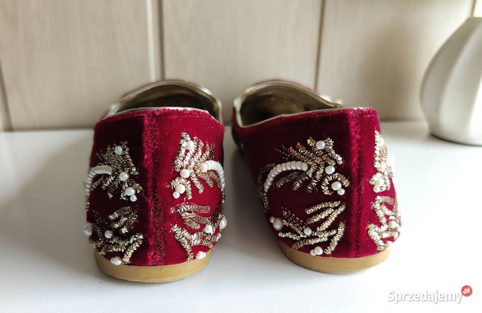 Płaskie buty loafers 38 retro vintage welur zachodniopomorskie