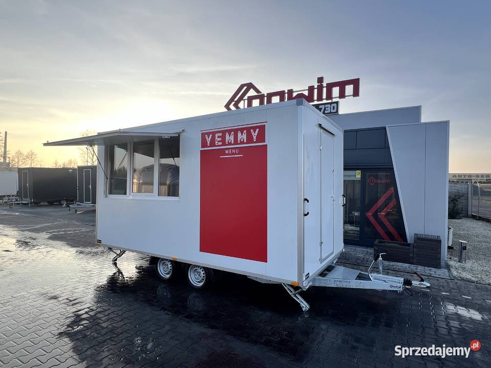 Przyczepa gastronomiczna kuchnia mobilna food pełny VAT wielkopolskie Kotlin