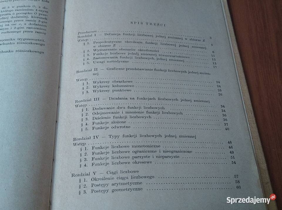 O funkcjach jednej zmiennej Biblioteczka twarda Książki i Podręczniki Gdańsk