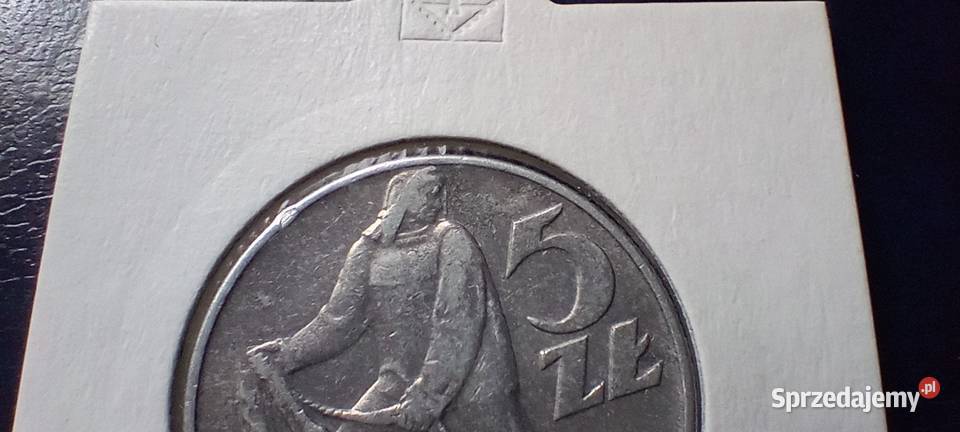 Stare monety 5 złotych 1973 Rybak skrętka Polska podkarpackie Lesko