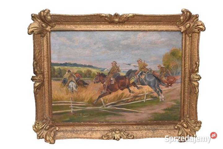 Wojciech Kossak Pogoń Bolszewikami Stary Duży małopolskie sprzedam