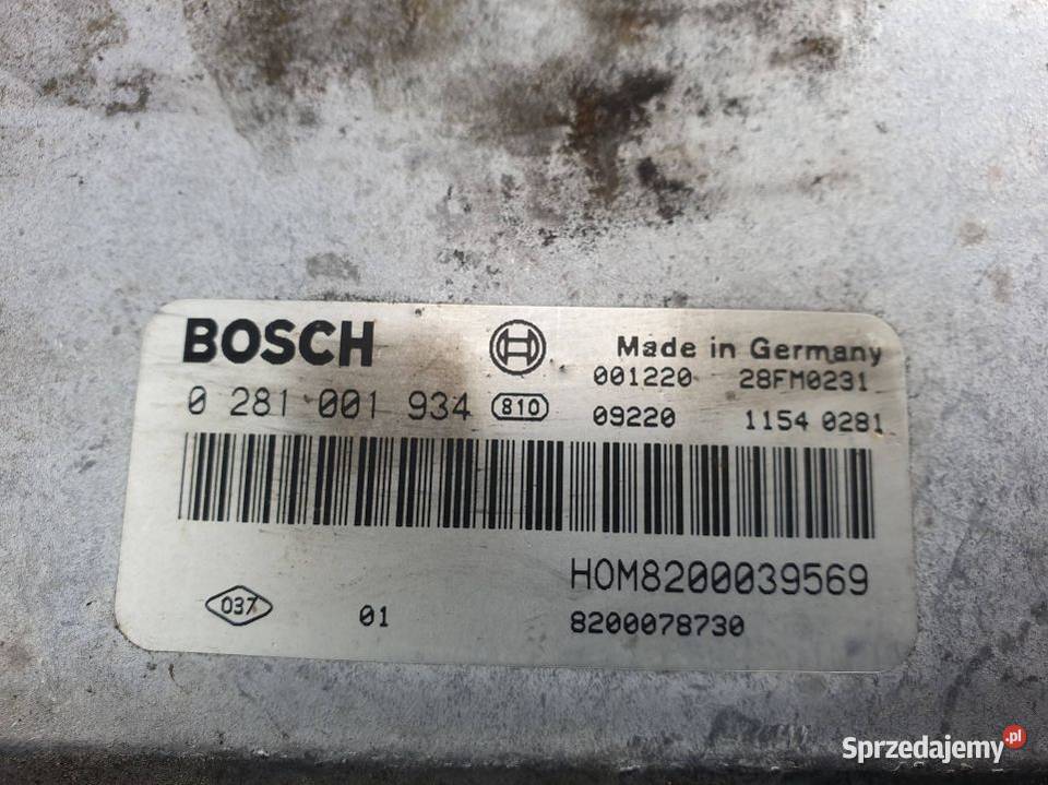 KOMPUTER SILNIKA ECU RENAULT MEGANE SCENIC Pozostałe Lipno