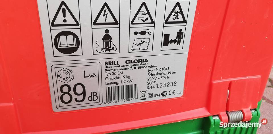 Kosiarka BRILL Evolution 36 EM USZKODZONA na Garwolin