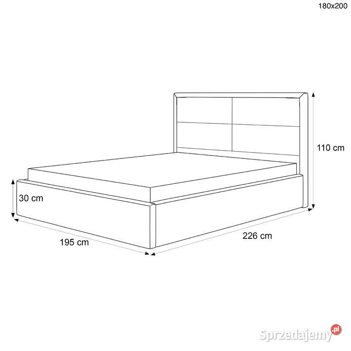 Łóżko tapicerowane z pojemnikiem Livio różne
