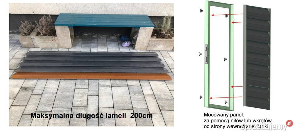 Lamele stalowe Furtka Brama Ogród itp Nowy Sącz sprzedam