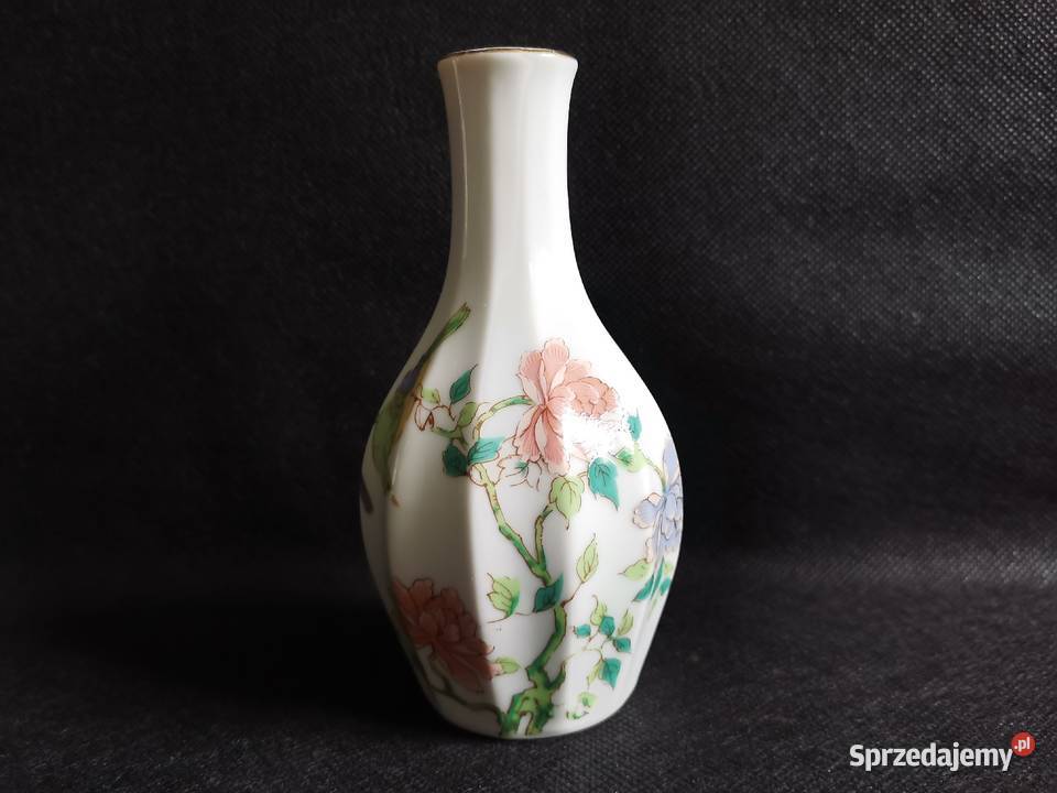 Stary mały porcelanowy wazon Ptaki Katowice