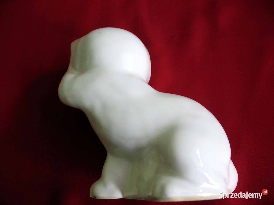 Kot biały kotek Figurka ceramika Holandia 12 x
