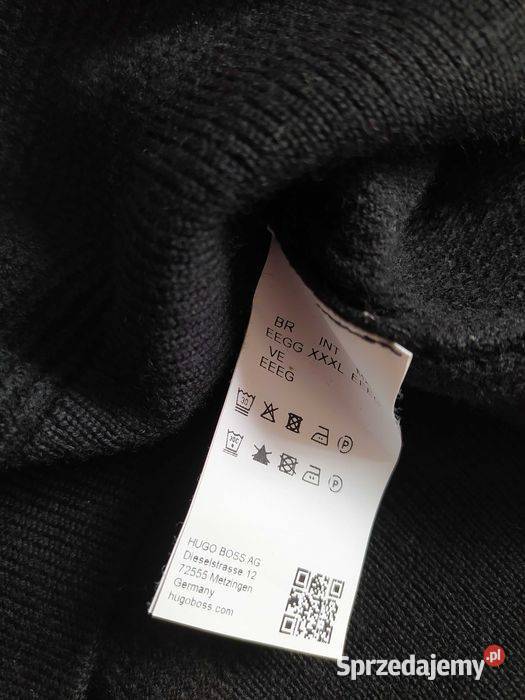 Hugo Boss sweter finest italian yarn XL czarny Swetry i golfy podkarpackie Rzeszów