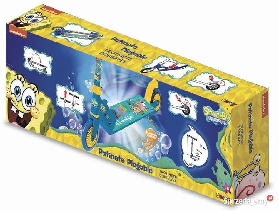SpongeBob Hulajnoga Dwukołowa 2 Koła Składana 5 lat+ Mogilany