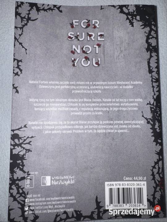 Książka For Sure Not You nowa
