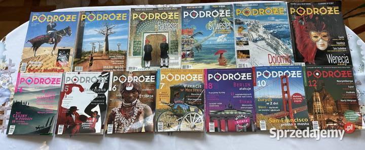13 egzemplarzy miesiecznika PODROZE1 z lat Lublin