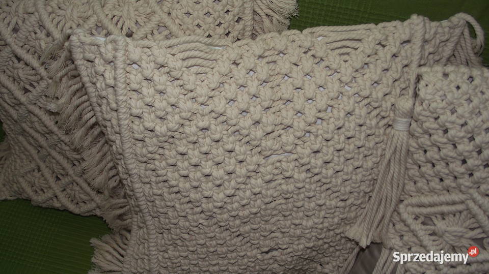 Poszewka makrama Leźnica Wielka-Osiedle