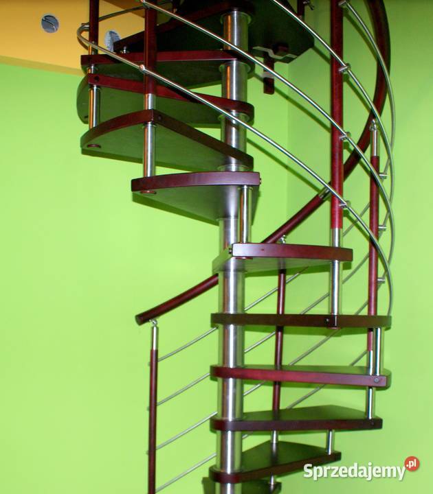 Schody spiralne DUDA model Venecja vertical 02 drewno Kościan