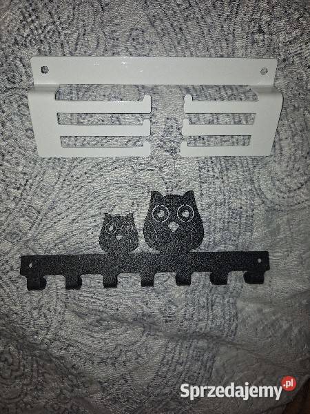 Dekoracyjne haki na ubrania czarne sówki 7 haków Antyki, Sztuka, Kolekcje mazowieckie