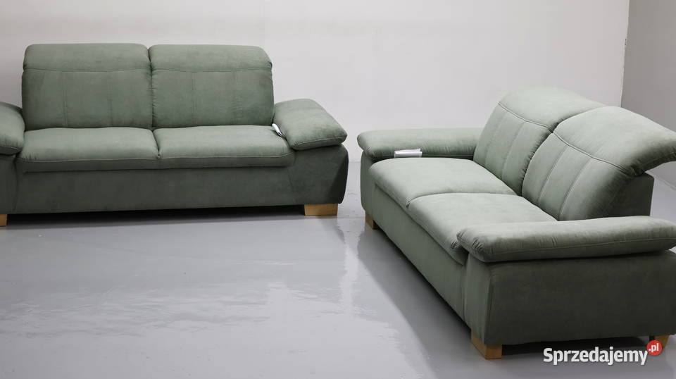 TAZ nowy komplet 3 3 kanapy ZESTAW sofa zielona wielkopolskie