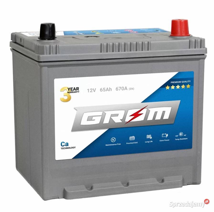Akumulator GROM Premium 65Ah 520A EN Japan Prawy wielkopolskie