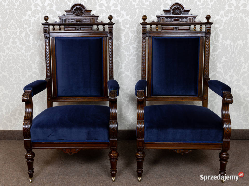 Fotel neorenesansowy antyk stary eklektyczny Swarzędz