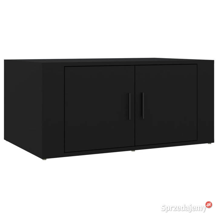 Stolik kawowy czarny 80x50x36 materiał Warszawa