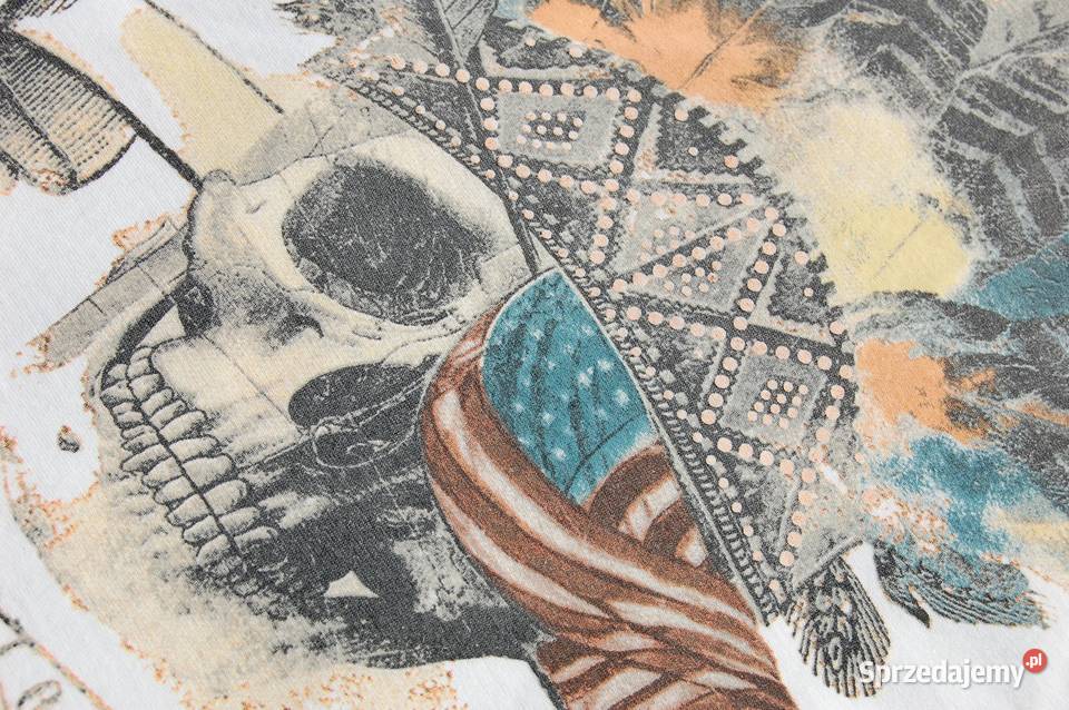 Czaszka indianin pióropusz bluzka z krótkim lubelskie Lublin