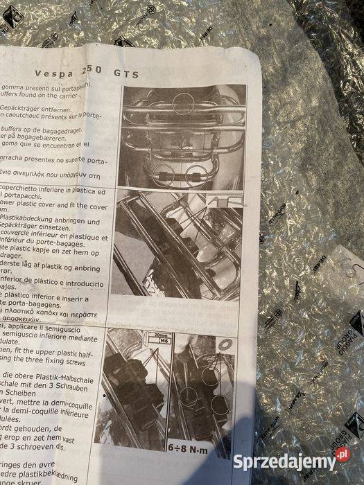 Piaggio GTS GT Uchwyty Bagażnika Mocowanie wielkopolskie Poznań