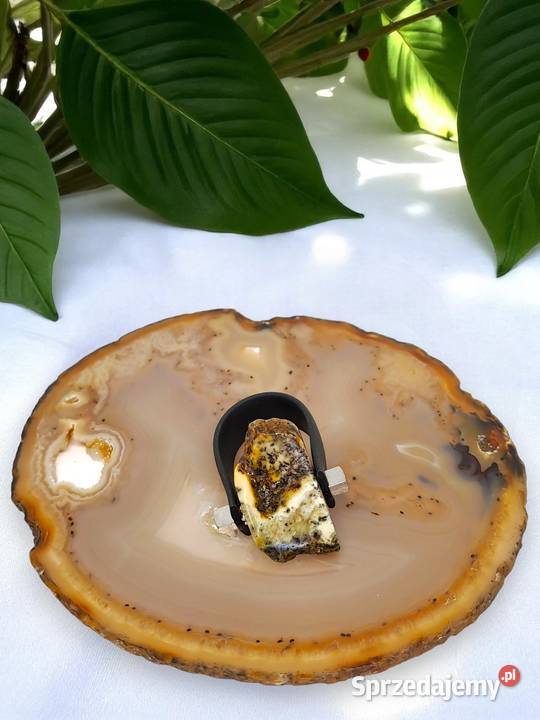 Pierścionek z bursztynu BURSZTYN polerowany Warszawa