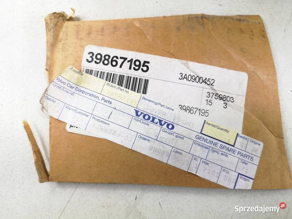 ZDERZAK PRZEDNI VOLVO XC60 20102013 ORYGINAŁ ASO osobowe