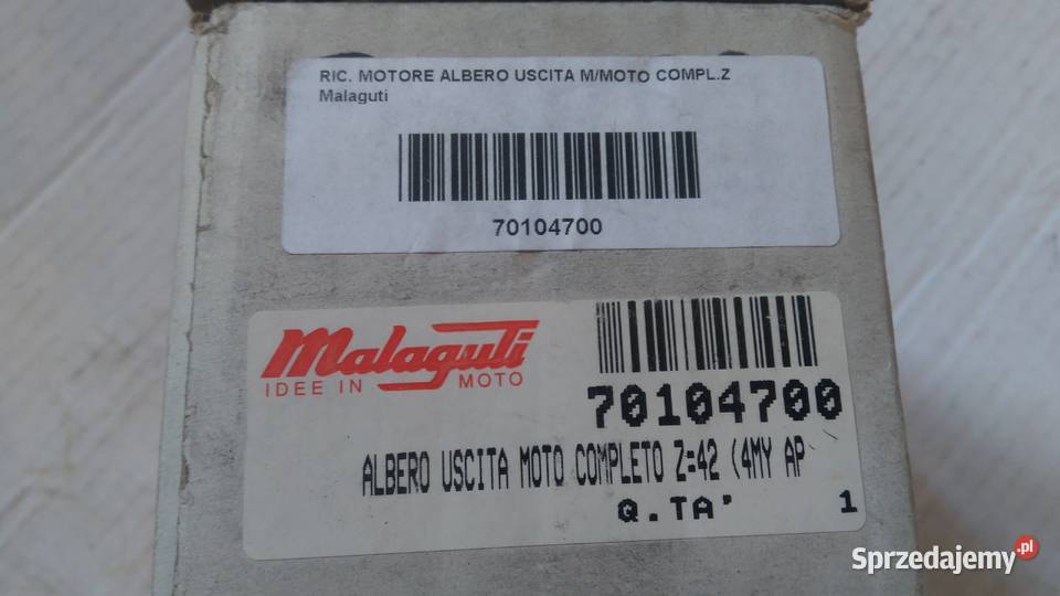 PRZEKŁADNIA PRZEŁOŻENIA OŚ KOŁA Malaguti F12 F15 Bielsk Podlaski