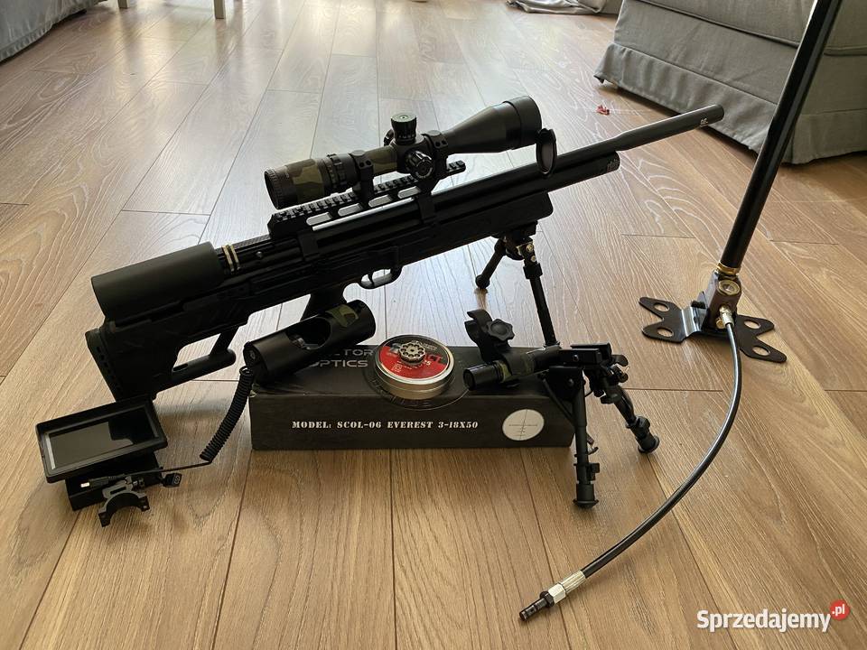 Wiatrówka Bullboss 635 mm z lunetą i pompką