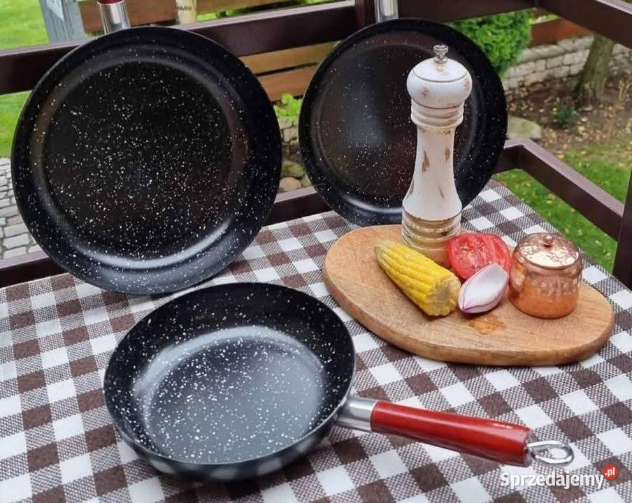 Tanie patelnie stalowe z drewnianą rączką Warszawa