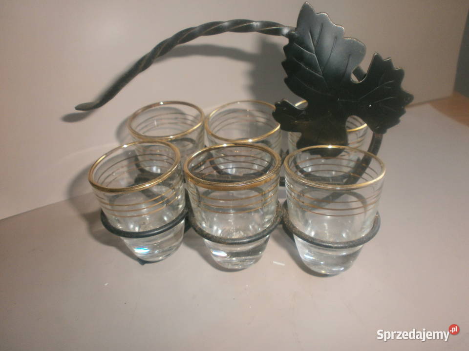 kieliszki w stojaku komplet Francja sprzedam