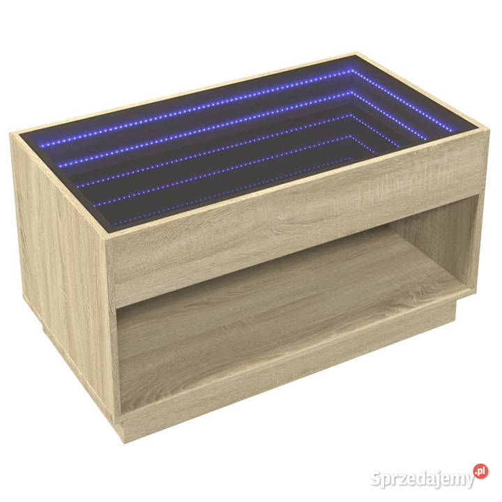 Stolik kawowy z LED Infinity dąb sonoma 90x50x50 mazowieckie
