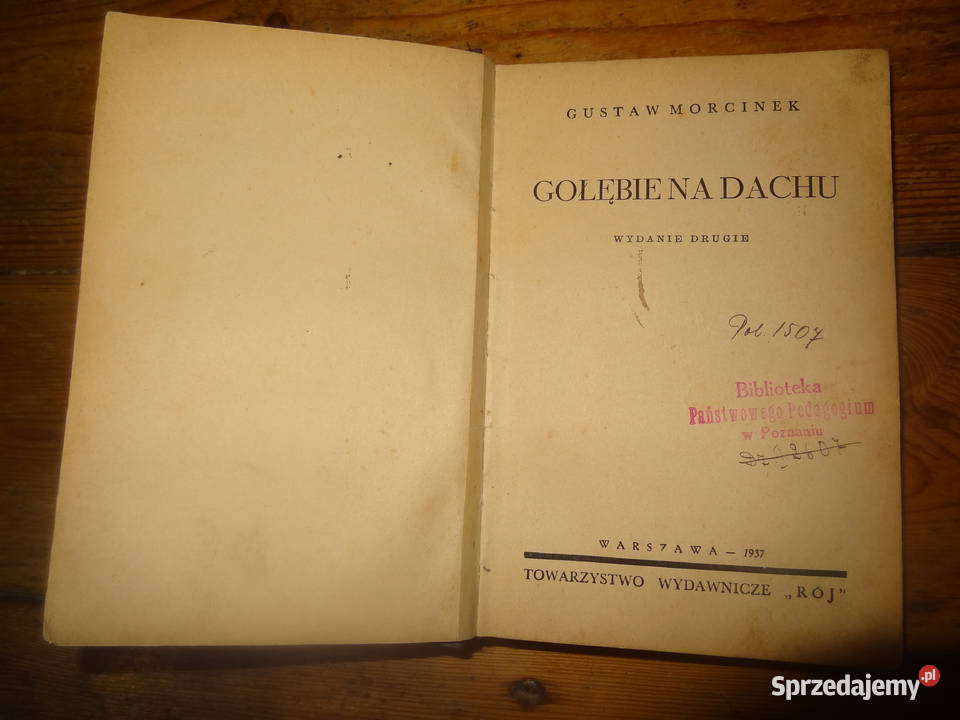 Gołębie na dachu wyd2 G Morcinek Rok wydania 1937 Poznań