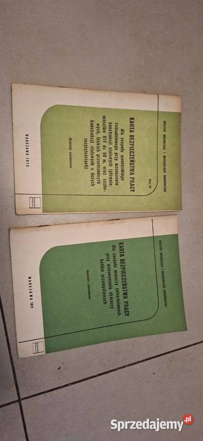 Instrukcja BHP PRL 1971 unikat niski nakład Łęczyca