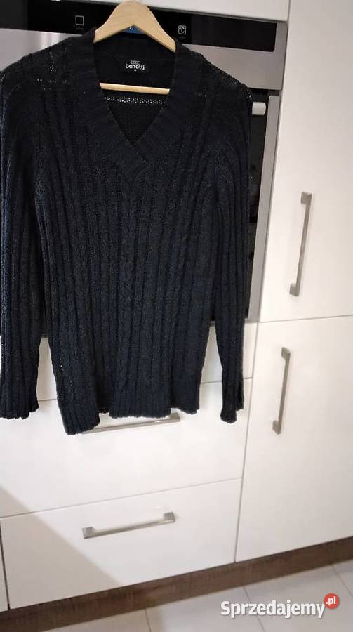 Sweter Granatowy w Warkocze Damski GINA BENOTTI Moda i Styl Nowa Sól
