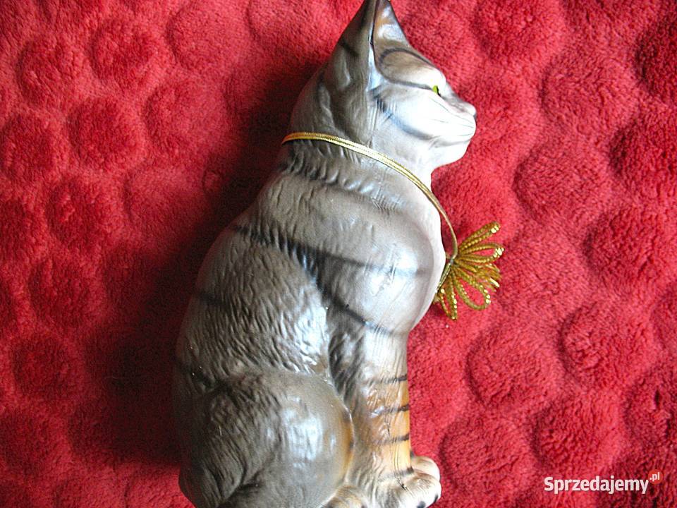 KOT pręgowany 17 x 9 x 7 Figurka Harvey Knox szary Siedlce