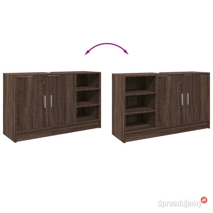 Szafka pod umywalkę brązowy dąb 90x29x55 mazowieckie Warszawa