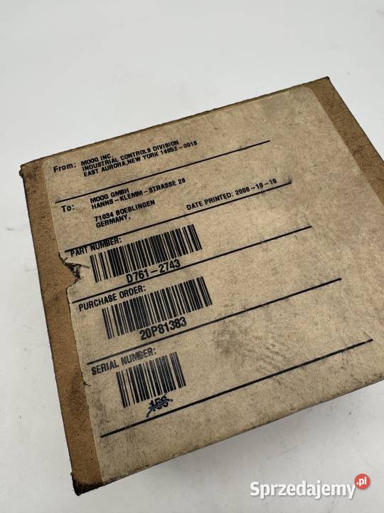 Moog D7612743 Servovalve Warszawa