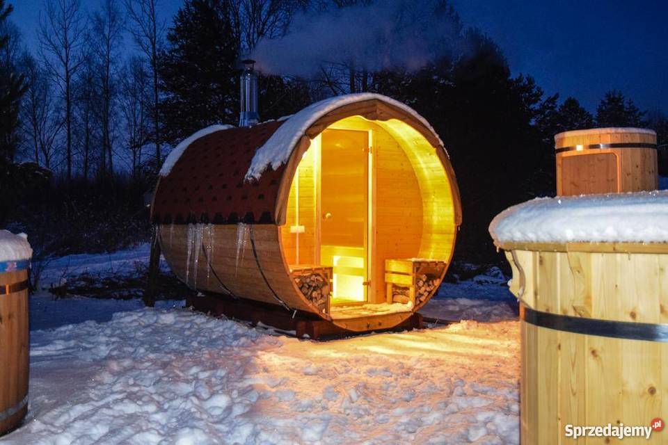 Sauna Ogrodowa Beczka Drewniana 300 z piecem podlaskie Białystok