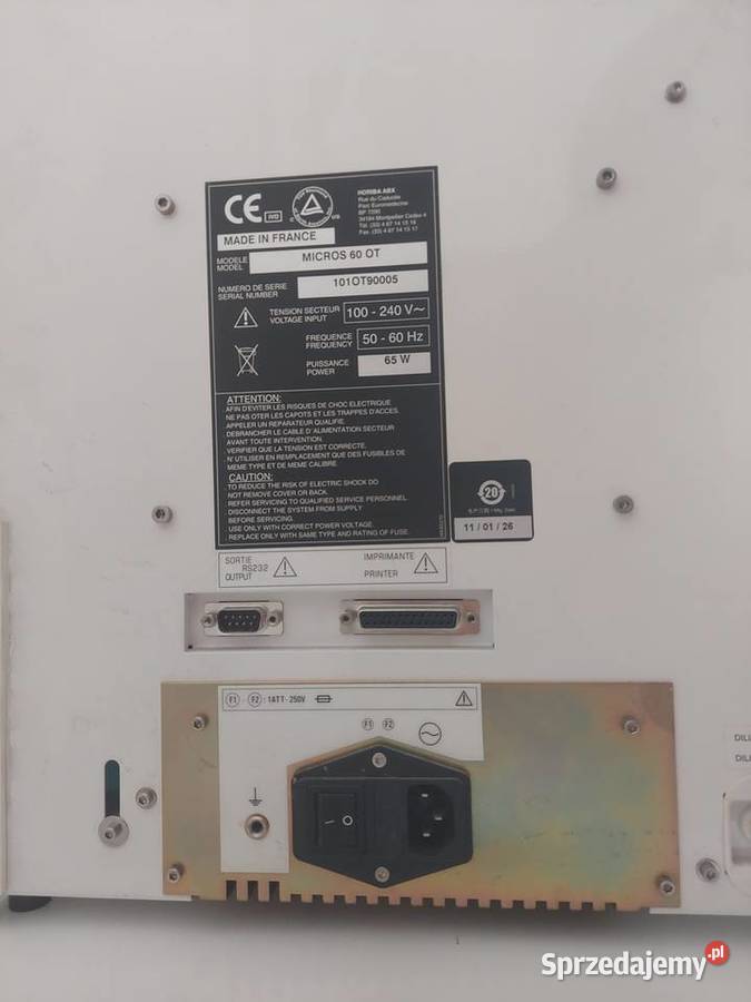 Analizator hematologiczny HORIBA ABX MICROS 60 sprzedam