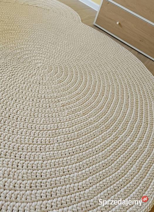 Dywan ze sznurka szydełkowy handmade 160m Dywany Warszawa