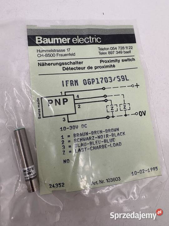 Baumer IFRM 06P1703S9L Czujnik indukcyjny