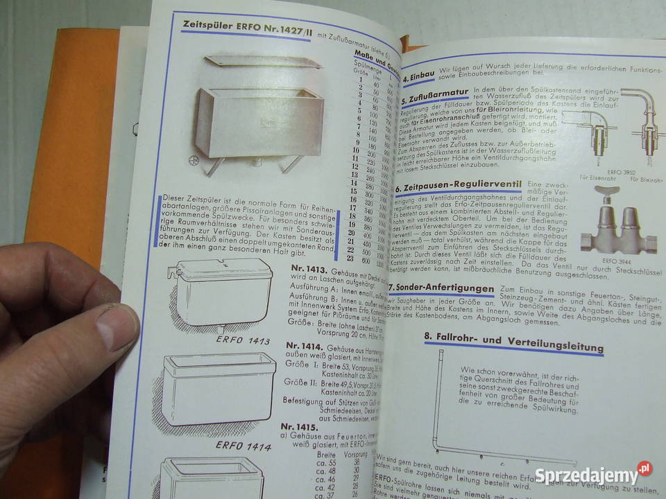 ERFO Fabrik stary katalog sanitariaty WC wojenne Czeladź