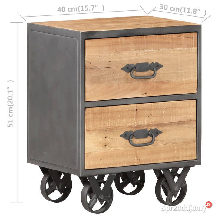 Szafka nocna 40 x 30 x 51 lite drewno z odzysku Warszawa
